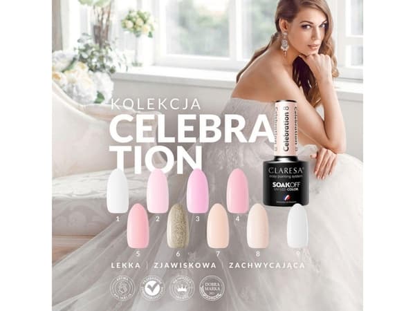 CLARESA_Soak Off UV/LED Celebration hybrid varnish 03 5g