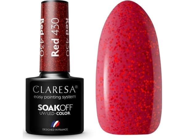 Claresa Claresa Soak Off UV/LED Röd hybridlack 430 5g
