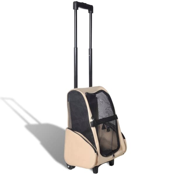 vidaXL Hopfällbar djurvagn beige