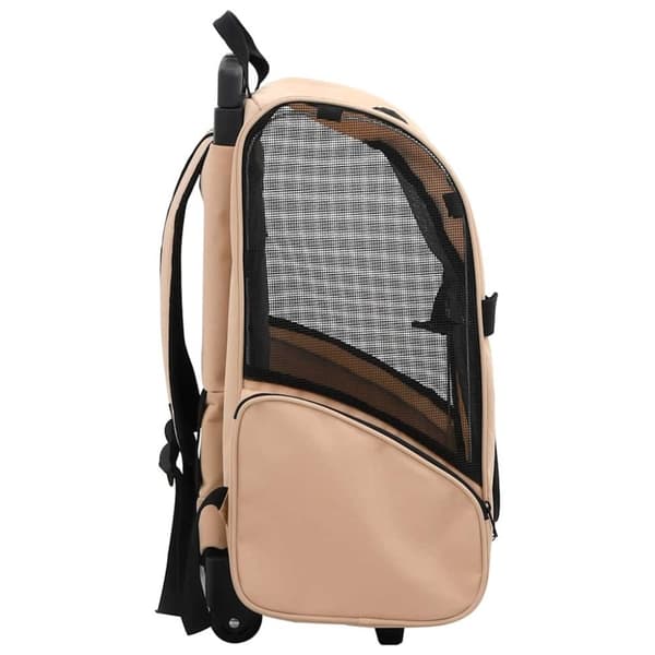 vidaXL foldbar kæledyrsvogn multifunktionel beige