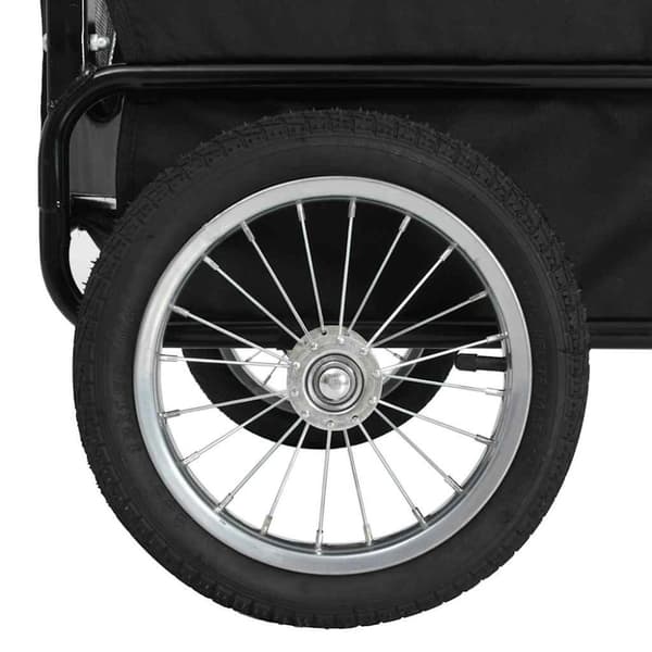 vidaXL Cykelvagn för husdjur och joggingvagn 2-i-1 röd och svart