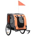 Miniatyrbilde 1 av 6: vidaXL Sykkeltilhenger for kjæledyr oransje og grå