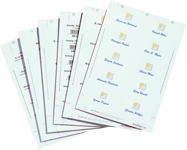 Etiketter DURABLE namnskylt 60x90 20/fp