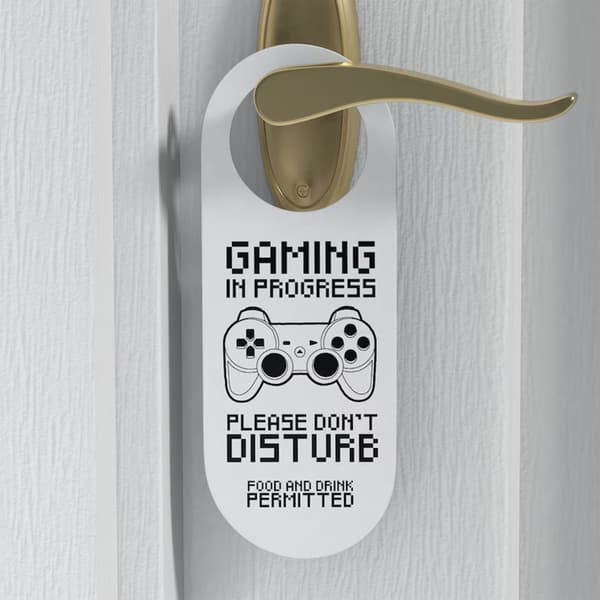 Gaming Gamer Vennligst Ikke Forstyrr Sign Door Soverom Game Room