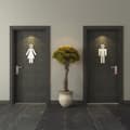 Miniatyrbilde 5 av 7: sett med 4 selvklebende WC-skilt