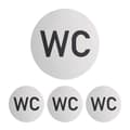 Miniatyrbilde 1 av 7: sett med 4 selvklebende WC-skilt