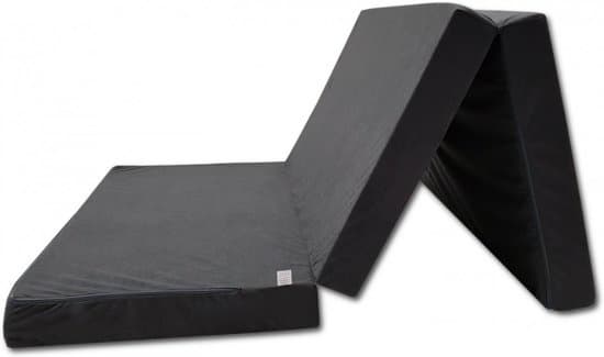 Gästsängsmadrass grå - hopfällbar madrass - 200x80x10 cm - campingmadrass