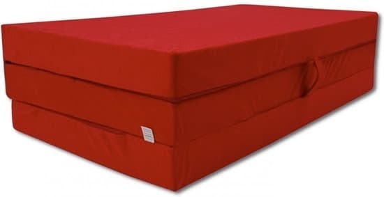 Vieraspatja - retkeilypatja - matkapatja - taitettava patja - 80 x 200 x 10 - punainen