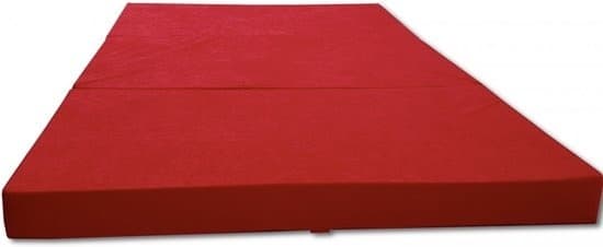 Gæstemadras - campingmadras - rejsemadras - foldemadras - 120 x 200 x 10 - rød