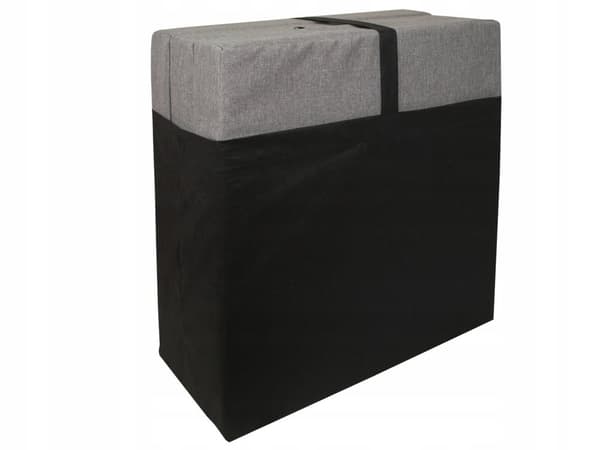 Gæstemadras grå foldbar madras 195x65x10 cm campingmadras