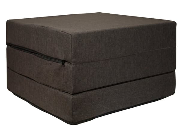 Gästmadrass grå hopfällbar madrass 195x65x10 cm campingmadrass