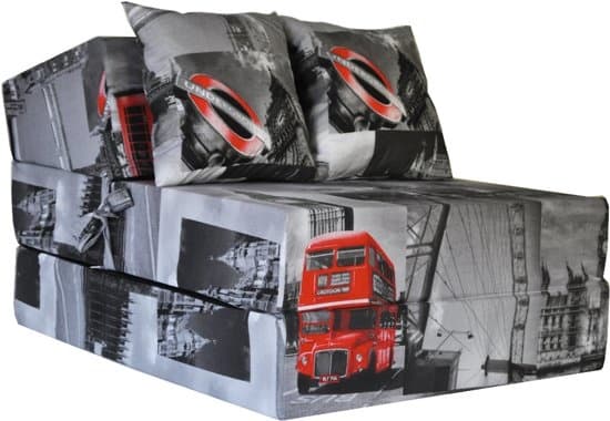 Ylellinen vieraspatja - Lontoo - retkipatja - matkapatja - taitettava patja - 200 x 70 x 15 - tyynyjen kanssa