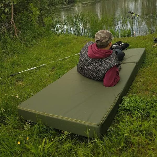 Kompakt sammenfoldelig campingmadras - Let, bærbar, 200x80x10cm med vaskebar betræk