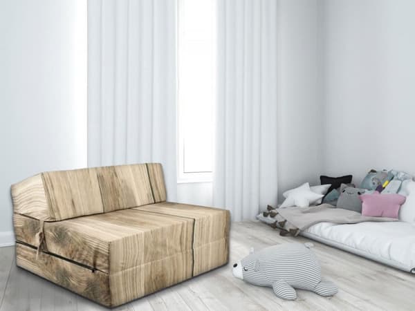 Lyxigt Hopfällbar Madrass med Trädesign Överdrag - 200x90x15 cm, Design & Komfort