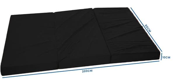 Kompakti taitettava patja pienille tiloille - 200x80x10cm, pestävä päällinen, eurooppalainen laatu
