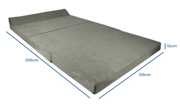 Kompakti taitettava vieraspatja, 120 cm leveä, Eurooppalainen laatu, Ihanteellinen perheille
