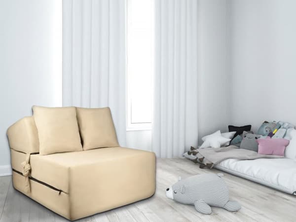 Luxe Taittomatto 200x70x15 cm - Korkealaatuinen Vaahto, Pesulippa, Sis. Tyynyt
