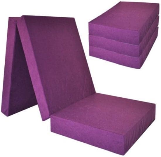 Premium taitettava lasten ja vierasmaterassi - 15cm paksu, pestävä päällinen, sisältää kantopussin