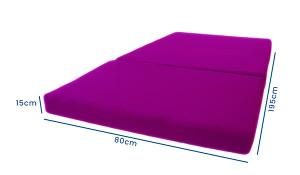 Premium taitettava lasten ja vierasmaterassi - 15cm paksu, pestävä päällinen, sisältää kantopussin