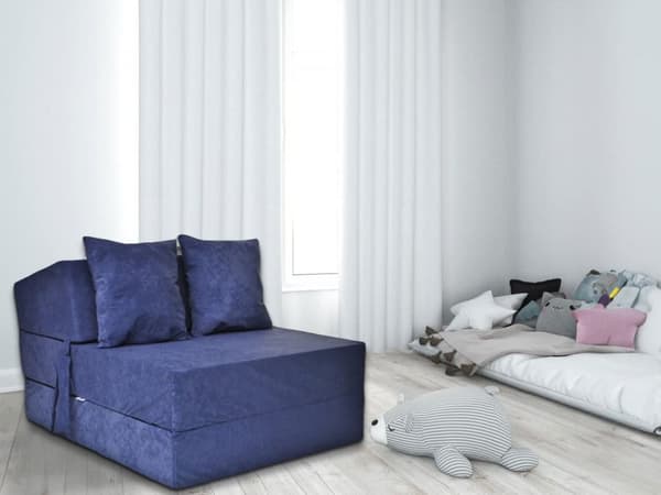 Luxe-taitettava patja perheille - 200x70x15cm, pestävä päällinen, sisältää tyynyt