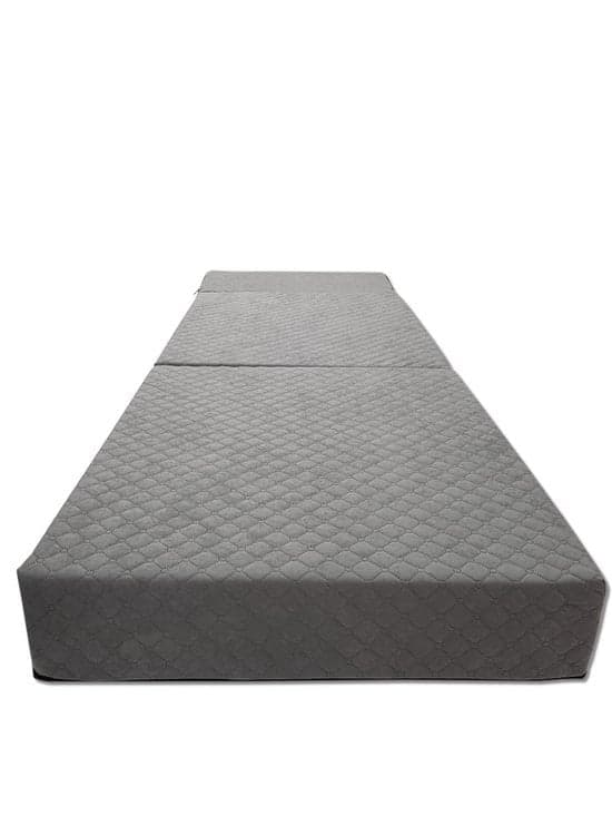 Kestävä taitettava patja ergonomisella tyynyllä, harmaa, 200x70x15 cm - tilansäästöinen & monikäyttöinen retkeilijöille, asuntovaunuille