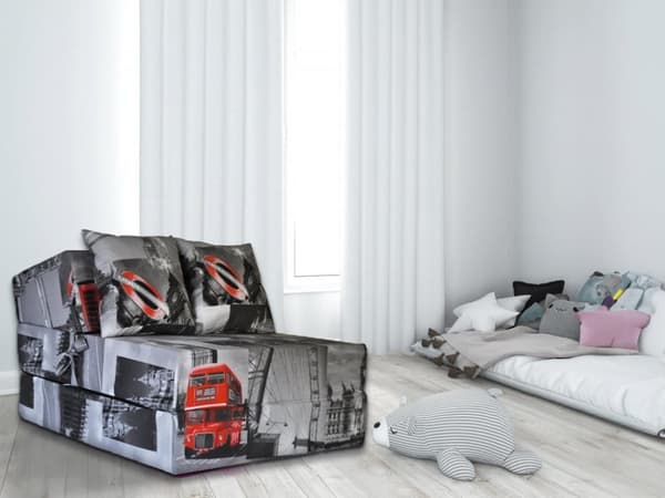 Monitoiminen taitettava patja - Korkealaatuinen vaahtomuovi, 200x70x15cm, Pestävä päällinen