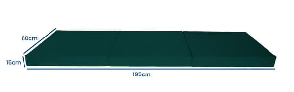 Premium sammenklappelig madras til campister & friluftsentusiaster - 15 cm tyk, bærbar med transporttaske