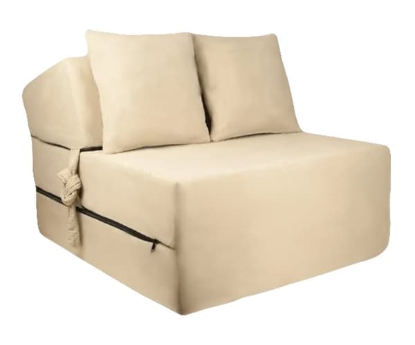 Utrymmesbesparande vikbar madrass, 200x70x15cm, hög kvalitet skum, tvättbart överdrag, idealisk för små utrymmen