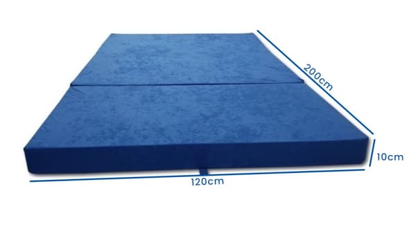 Vikbar madrass med tvättbart överdrag, 200x120x10 cm - Ultimat komfort & enkel underhåll