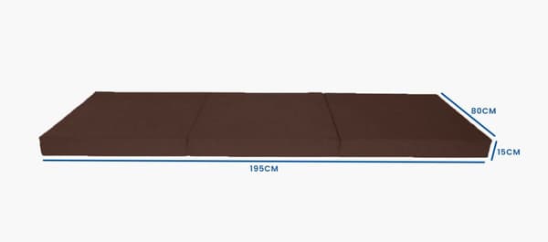 Premium sammenklappelig madras til rejsende - Kompakt, letvægt, 15 cm tyk - Ideel til campister, campingvogne & telte