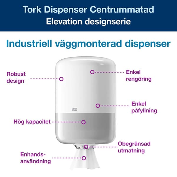 Dispenser TORK M2 Torkrulle vit
