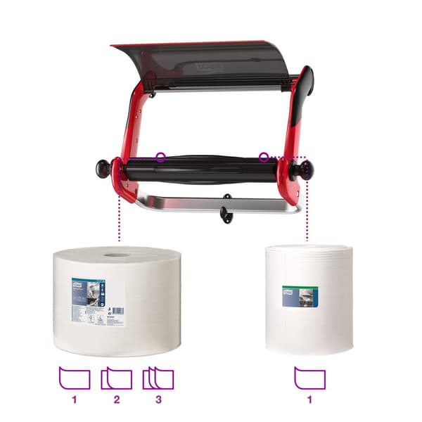 Dispenser TORK W1 Väggställ röd