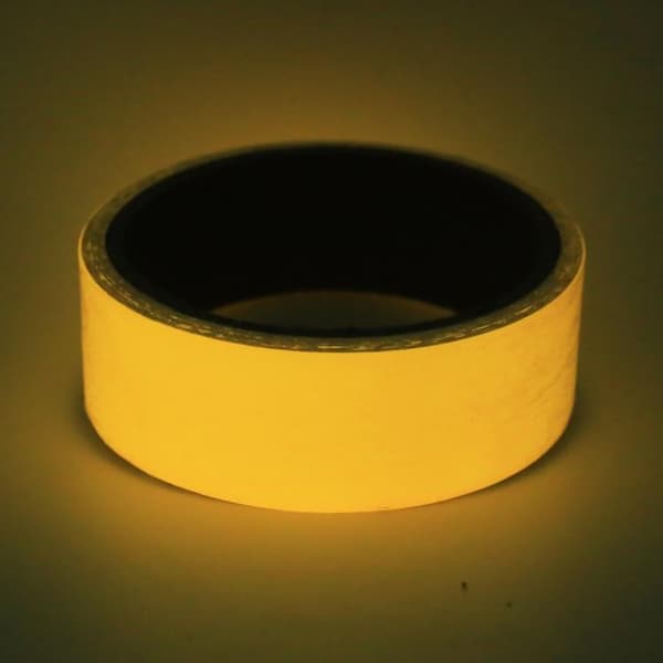 Självlysande Tejp Gul / Glow in the Dark - 1 cm x 3 meter