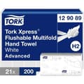 Miniatyrbild 1 av 2: Handduk för händer - Tork - Xpress Advanced H2 - 200 ark - multifold - vit