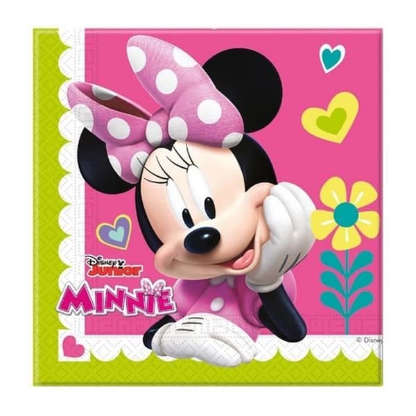 20 SERVETTER 33X33 MINNIE BOW Rosa, fuchsia