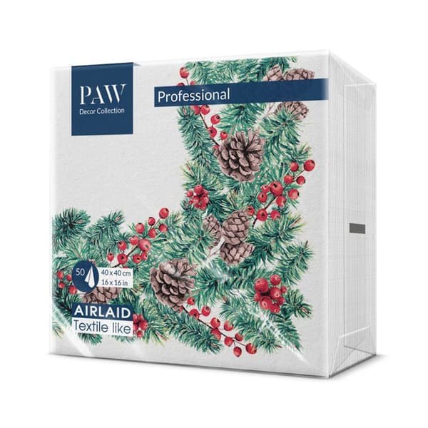 Engångsservett - servett i non-woven papper Paw decor-kollektion - AAN017300