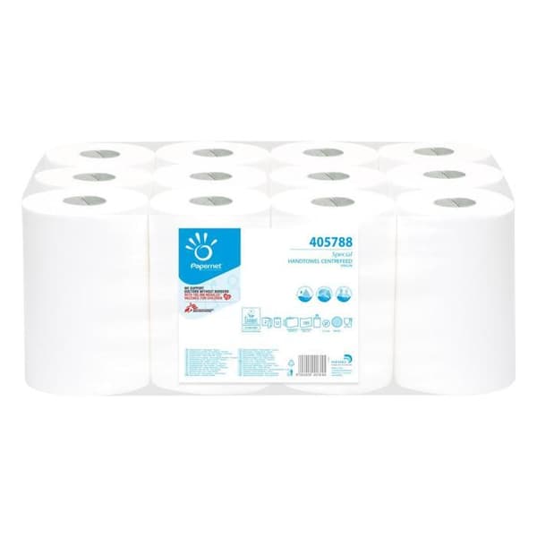 Papernet Special Virgin Pure Cellulose Handduk 189 Mittvikta ark 68,99 m Vit (pack med 12)