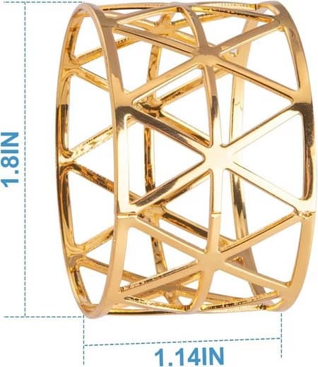 12 Pack Metal Serviet Ringe, Blad Design, Til Bryllupsfest, Middag, Ramadan, Jubilæum og Påskebord Dekoration