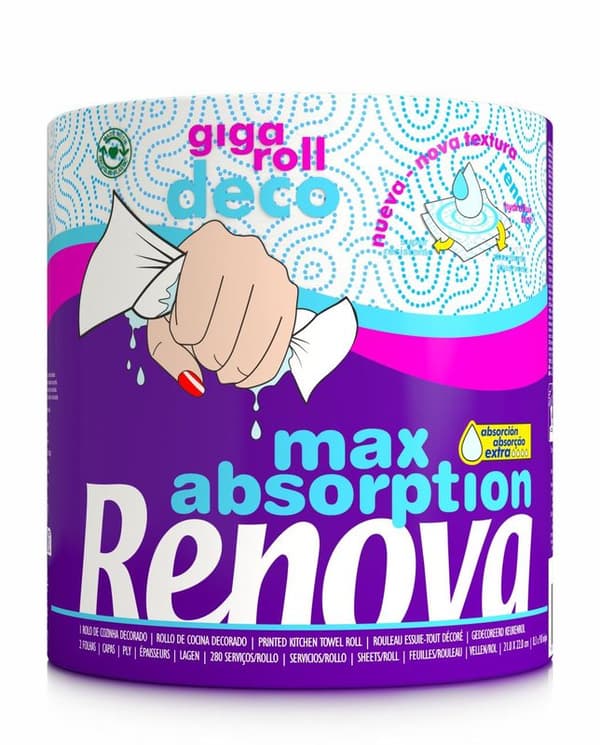 Renova Giga Roll Deco 1R papirhåndklæde