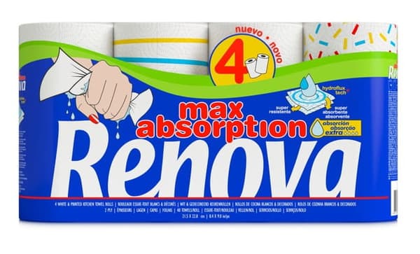 Renova Max Absorption 4R papirhåndklæde