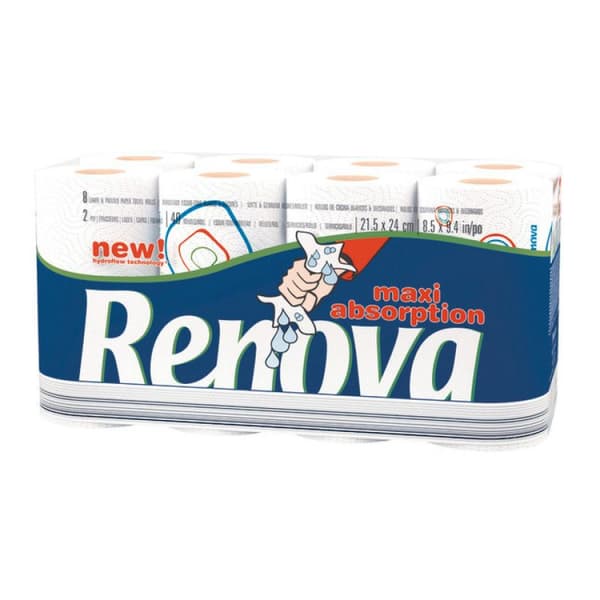 Renova Max Absorption 8R papirhåndklæde