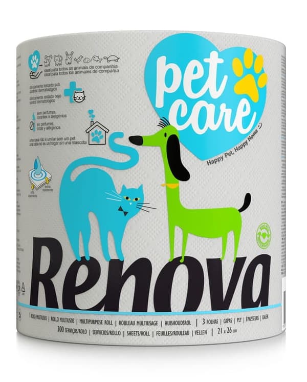 Renova Pappershandduk för Pet Care 1R