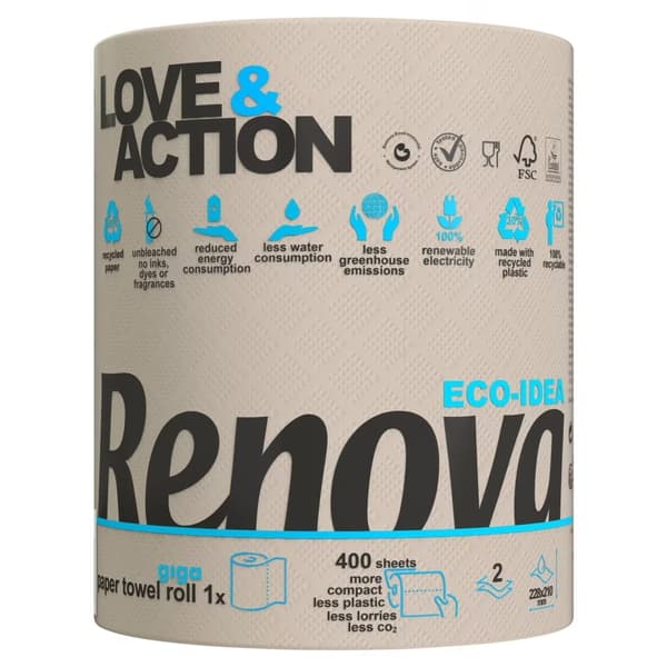 Renova Love & Action Giga Roll 1R papirhåndklæde