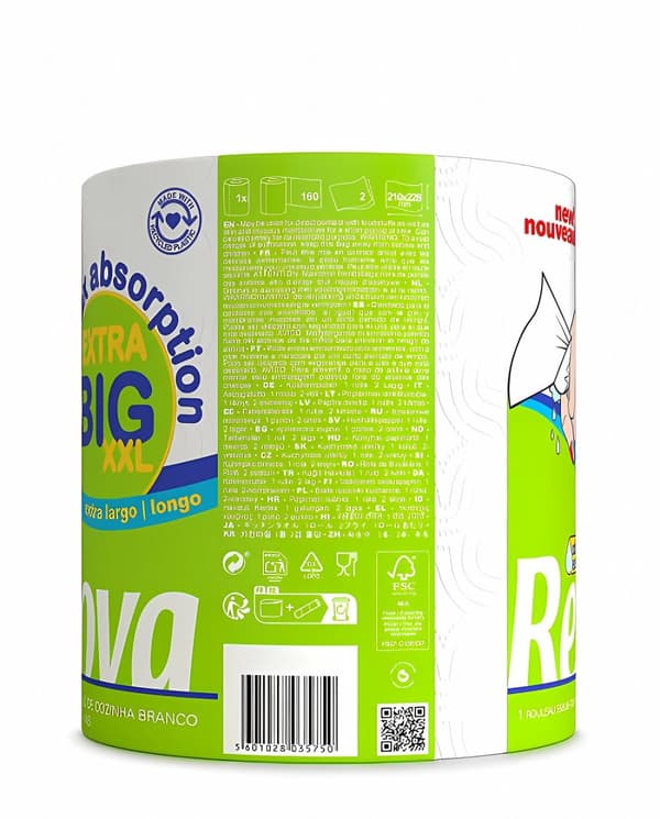 Køkkenpapir Renova Max Absorption XXL 36,5 m 2-lags 160 ark