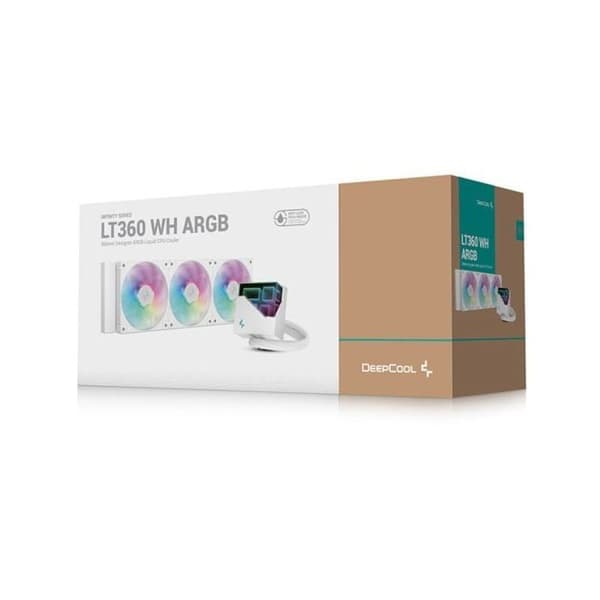 DeepCool LT360 Processeur Vattenkylare Allt-i-ett 12 cm Vit 1 styck(s)