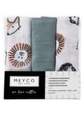 Miniatyrbild 2 av 4: Meyco Baby Animal handdukar - paket med 3 - hydrofila - flerfärgad - 30x30cm