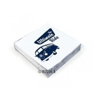 Pappersservetter - VW Volkswagen - T1 Bulli - 20 stycken - Dekorerade - 16.5 cm