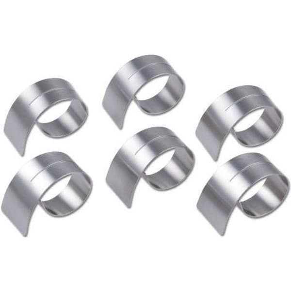 CHG 3422-00 Set med 6 servettringar i rostfritt stål