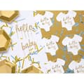 Miniatyrbild 2 av 2: Set med 20 pappersservetter Body Hello Baby skrivguld 33 x 33 cm