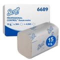 Miniatyrbild 1 av 4: Scott Control 6689 Engångspapper Mattade handdukar 15 förpackningar x 304 vita pappershanddukar (4 560 totalt)
